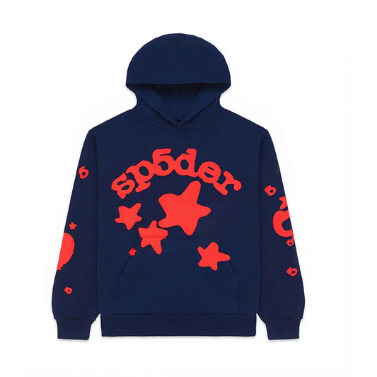 Sp5der Beluga Hoodie Navy/Red