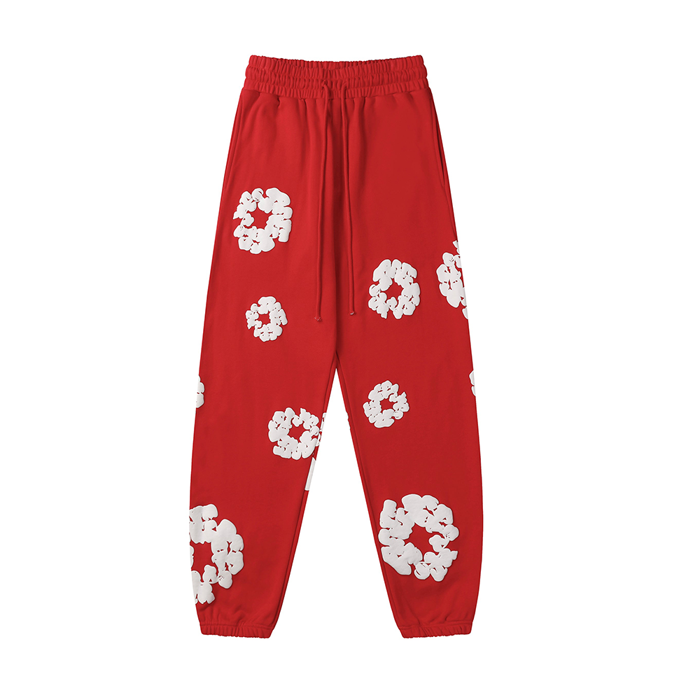Denim Tears The Cotton Wreath Red Sweatpants