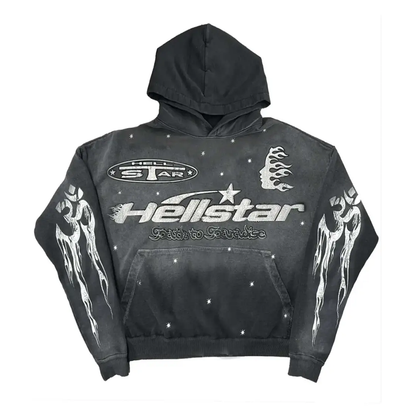 Hellstar Racer Hoodie Faded Black