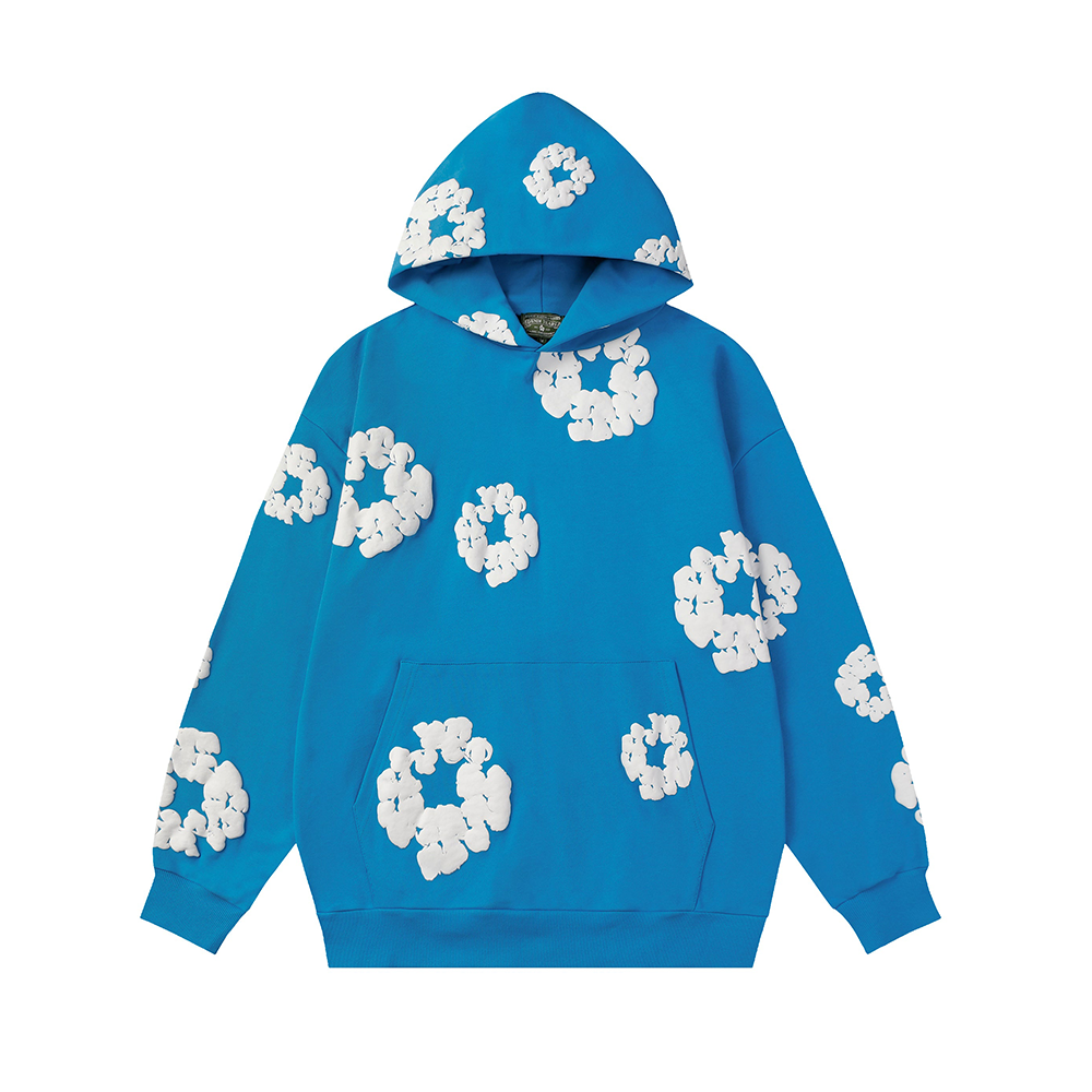 Denim Tears Cotton Wreath Blue Hoodie